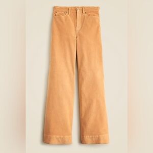 NWT- J Crew Women's Wide Leg Corduroy Trouser - Classic 5 pockets -Tan- Sz 33